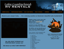 Tablet Screenshot of lakecumberlandrvrentals.com